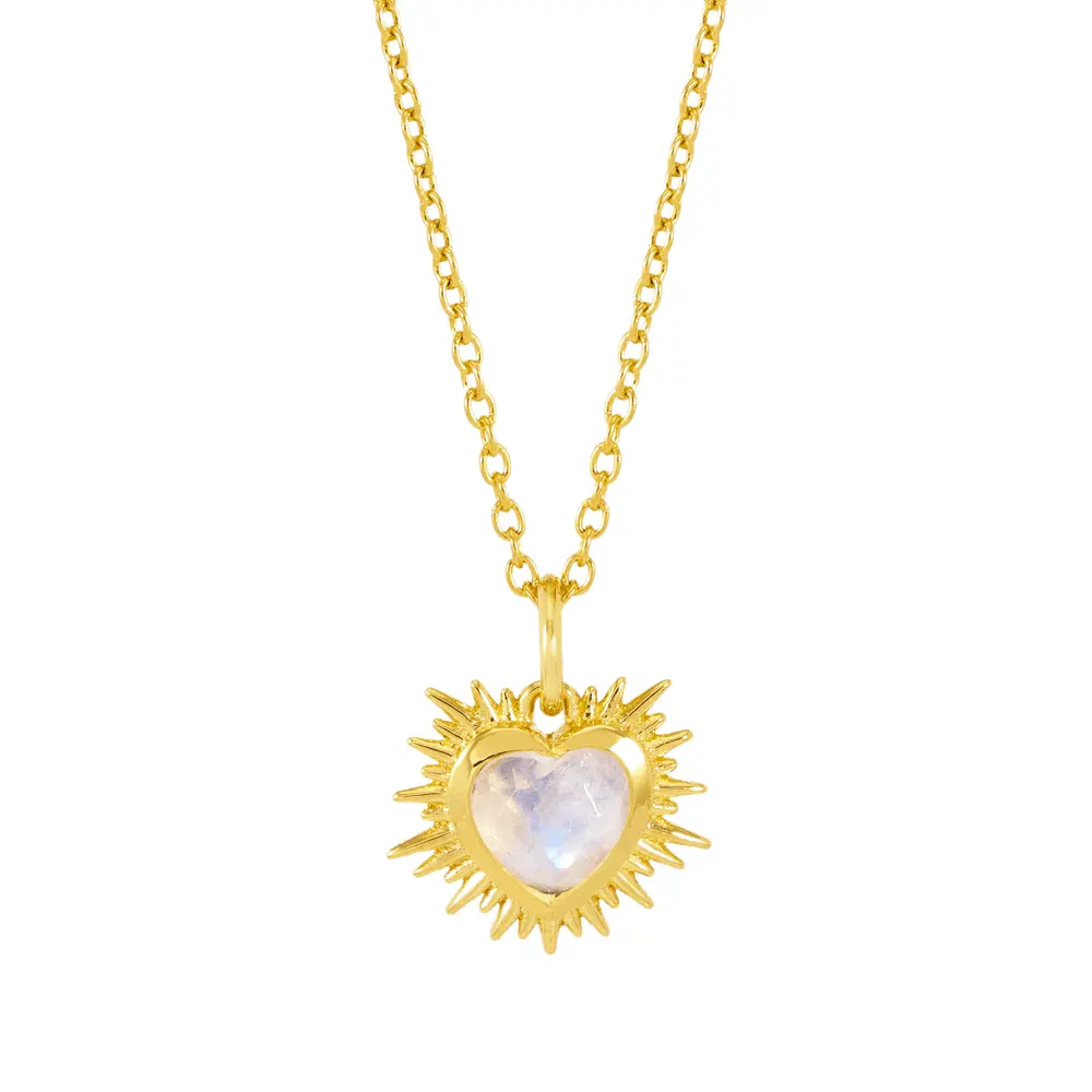 Rachel Jackson Electric Heart Birthstone Necklace
